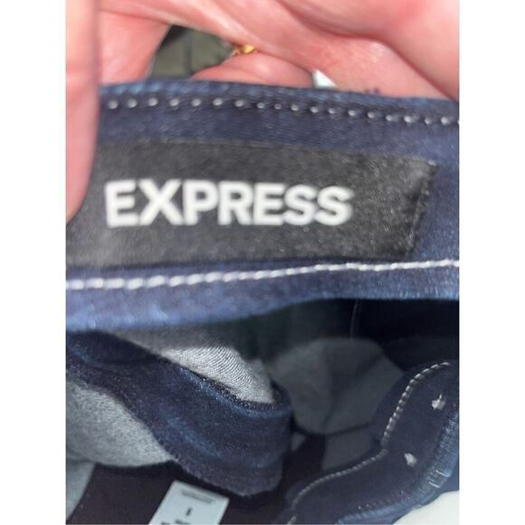 Express denim slim a-line mini skirt 8 - Picture 3 of 5